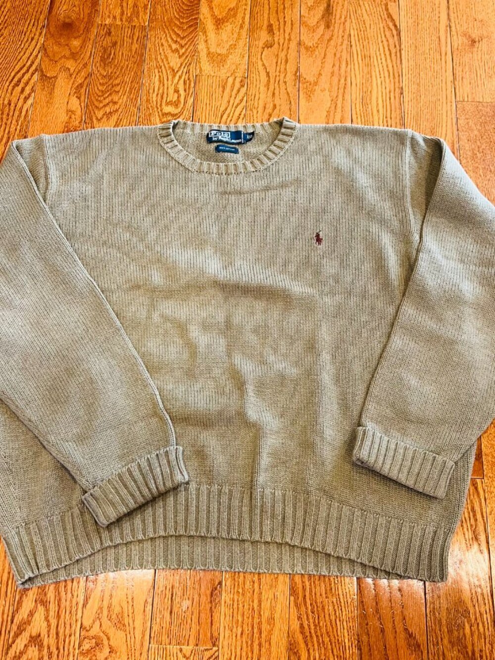 Vintage 90's Polo Ralph Lauren Men’s Cable Knit Fisherman Sweater Size XL Chunky